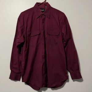 USED Men's Falcon Bay Long Sleeve Button Down Shirt Color Purple Size Medium